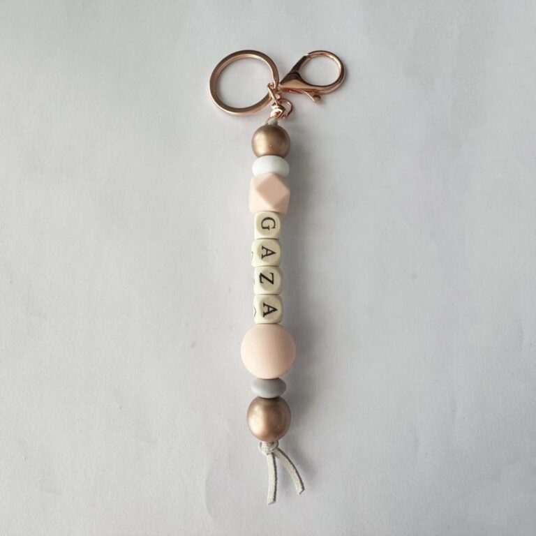 Gaza Block Key Chain - Rose Pink Gaza block