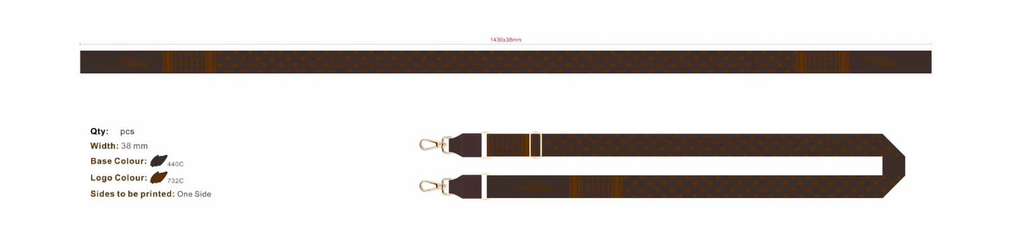 Assorted Handbag Straps - Brown on Brown Kuffiyeh
