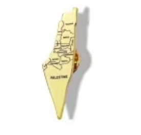 Assorted Map Shaped Pins - Gold map