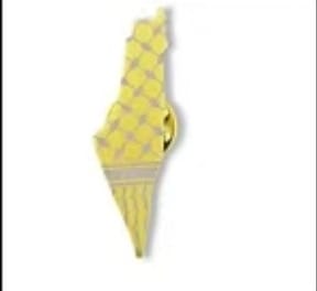 Assorted Map Shaped Pins - Gold kuffiyeh