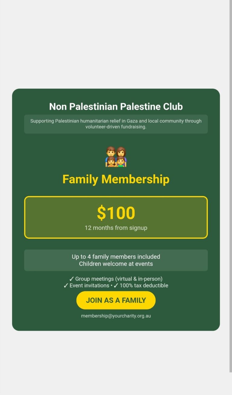 Non Palestinian Palestine Club Membership
