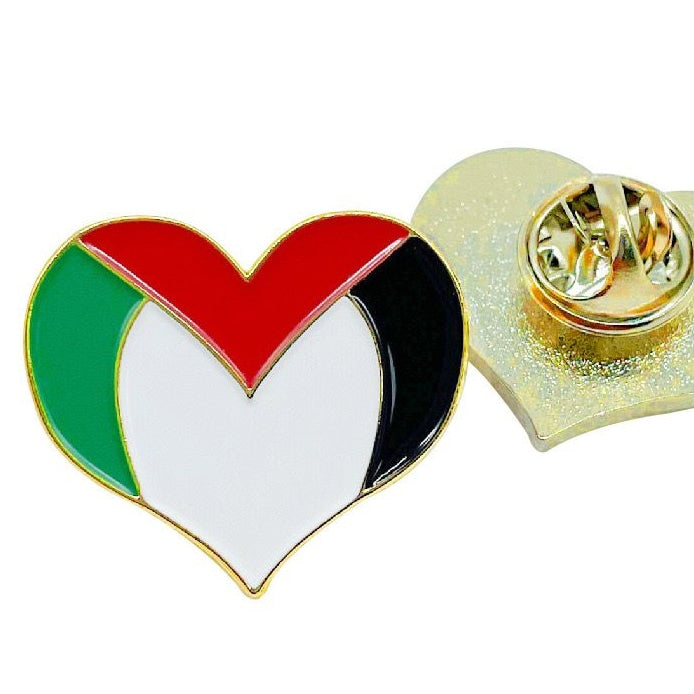 Assorted Palestinian Shaped Pins And Designs - Heart