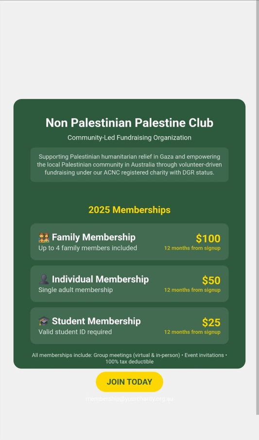 Non Palestinian Palestine Club Membership