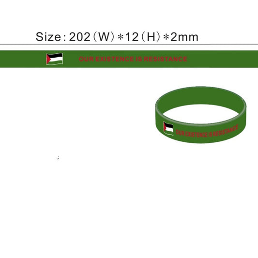 Our existence is resistance rubber wristband