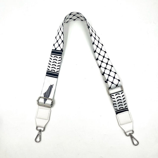 Assorted Handbag Straps - White Kuffiyeh