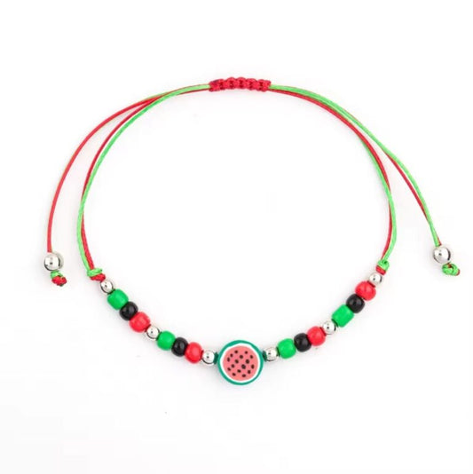 Handcrafted Palestinian Friendship Bracelets - Assortment - Watermelon Beaded