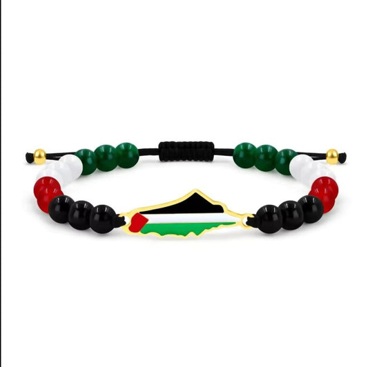 Handcrafted Palestinian Friendship Bracelets - Assortment - Multi Colour Beaded Map