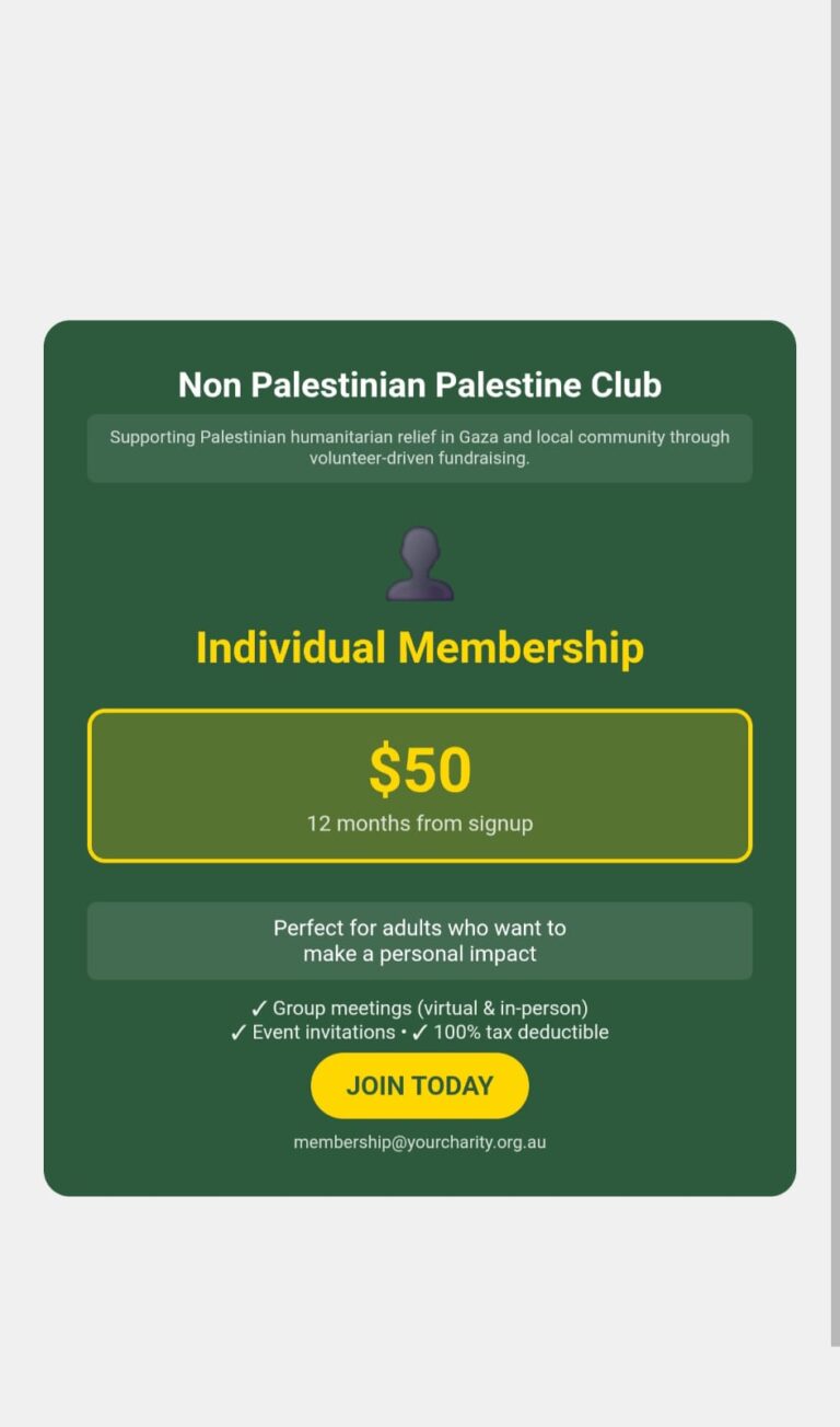 Non Palestinian Palestine Club Membership