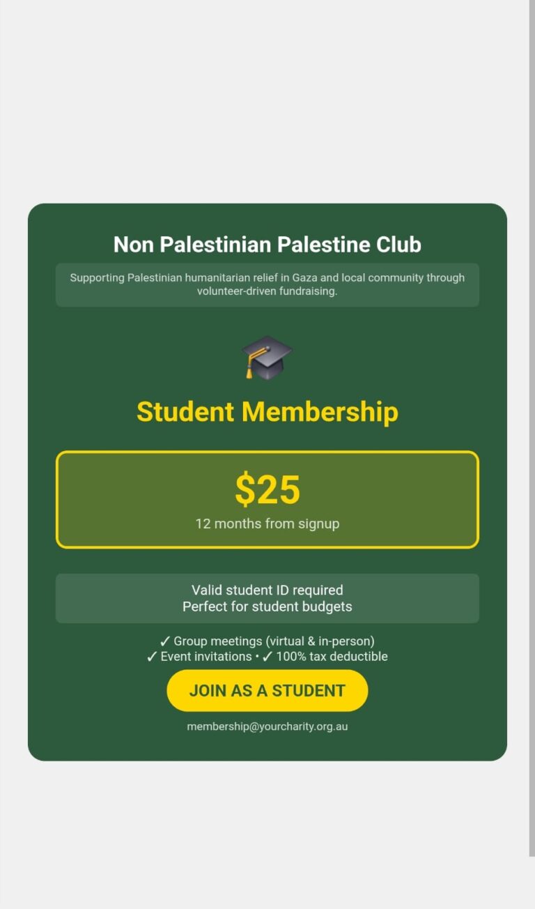 Non Palestinian Palestine Club Membership