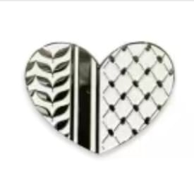 Assorted Palestinian Shaped Pins And Designs