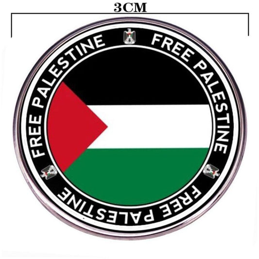 Assorted Palestinian Shaped Pins And Designs - Round Free Palestine