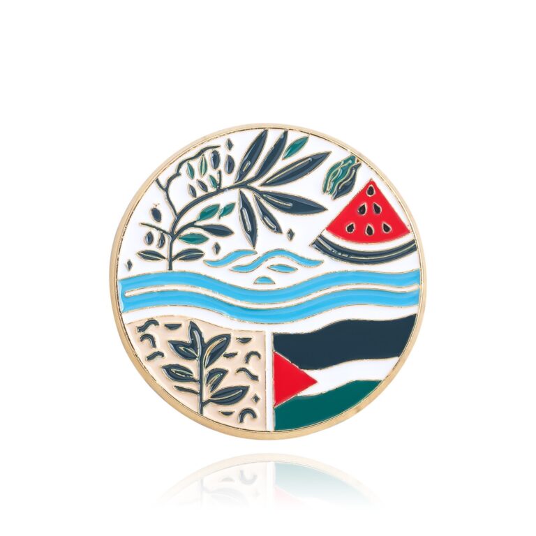 Assorted Palestinian Shaped Pins And Designs