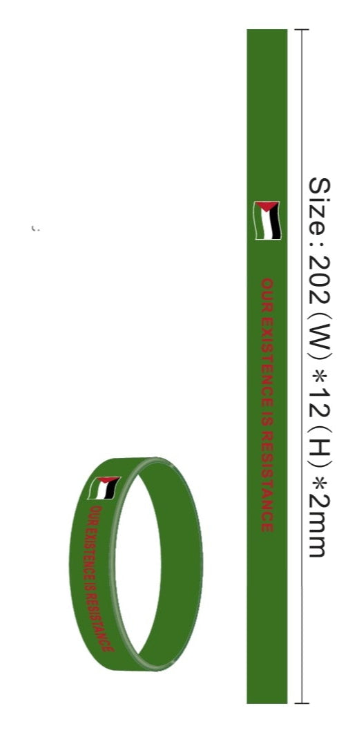 Our existence is resistance rubber wristband