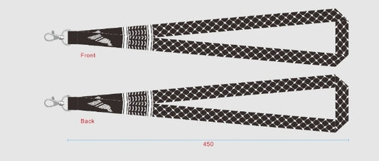 Assorted Lanyard Designs - Black Kuffiyeh
